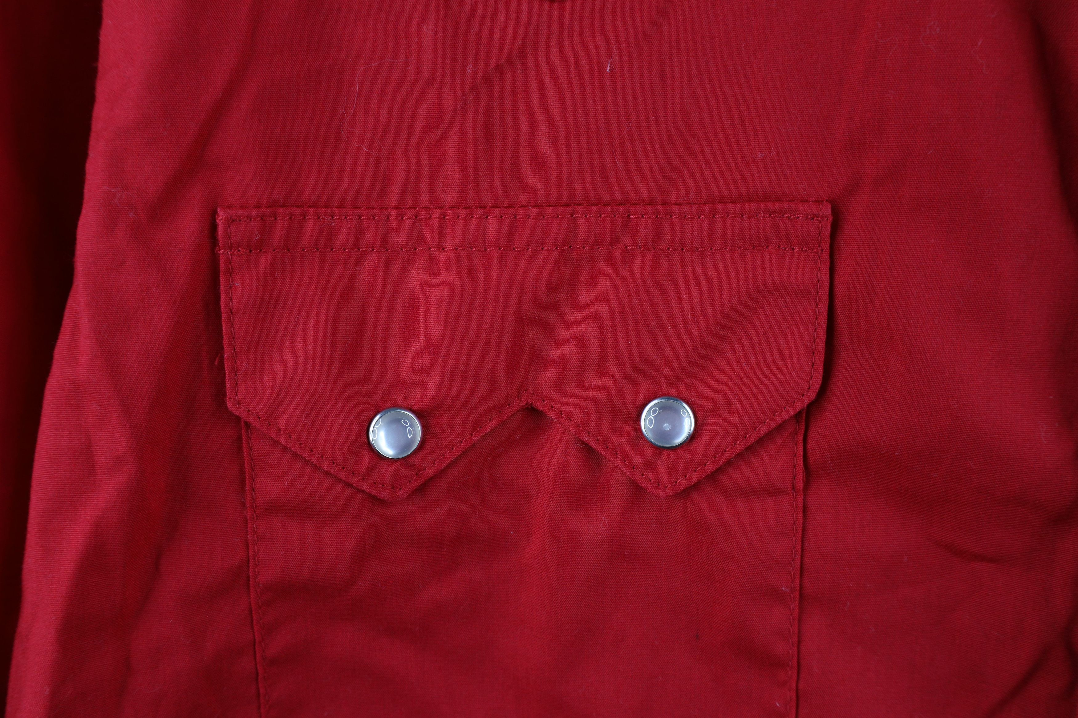 Vintage × Wrangler Vintage 90s Wrangler Western Short Sleeve Snap Button Shirt Size US L / EU 52-54 / 3 - 4 Thumbnail