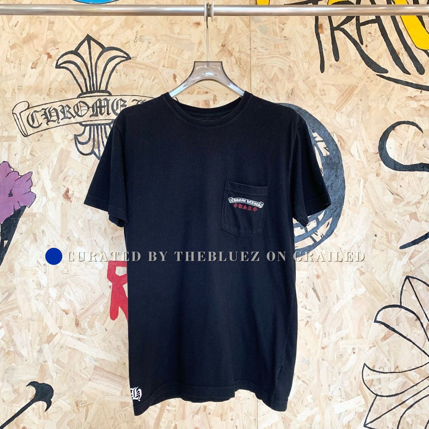 Chrome Hearts Chrome Hearts USA American Flag Black Short Sleeve T