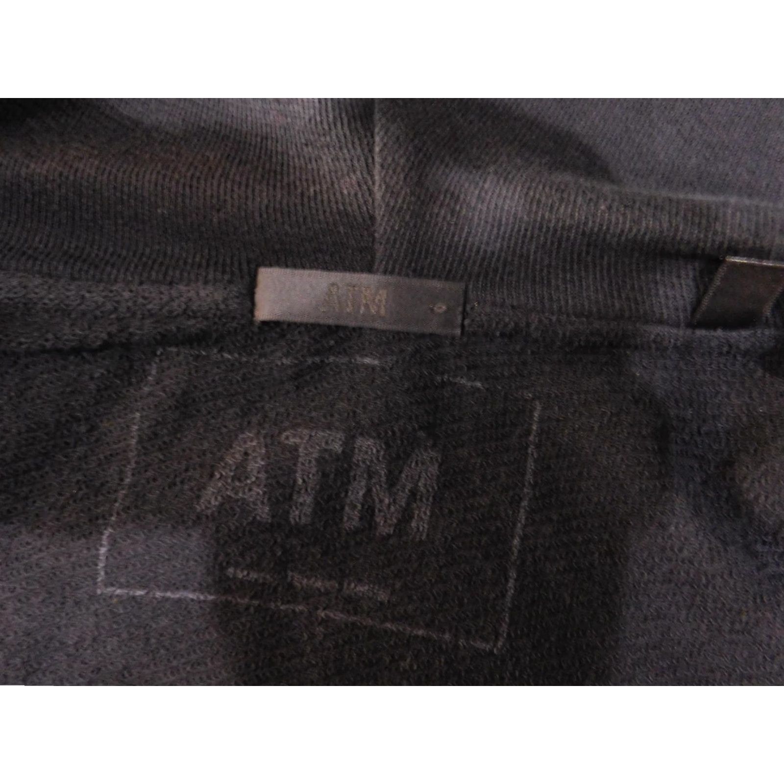Vintage VINTAGE ATM Anthony Thomas Melillo Hoodie Womens S Black Full Zip Cotton Terry Pockets Hooded Size S / US 4 / IT 40 - 6 Thumbnail