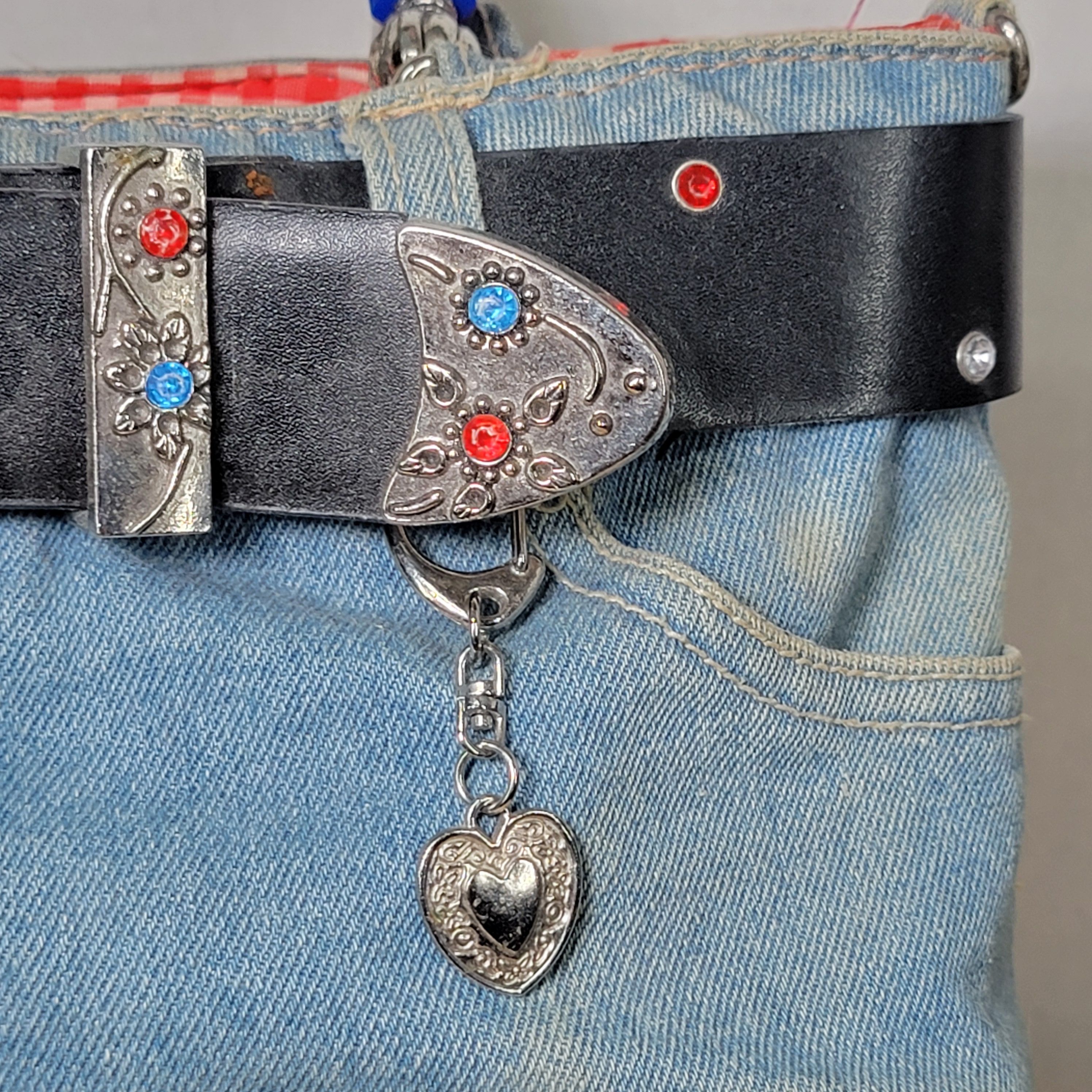 Other Texas Denim Jeans Western Purse w/ Beaded Handles Size ONE SIZE - 4 Thumbnail