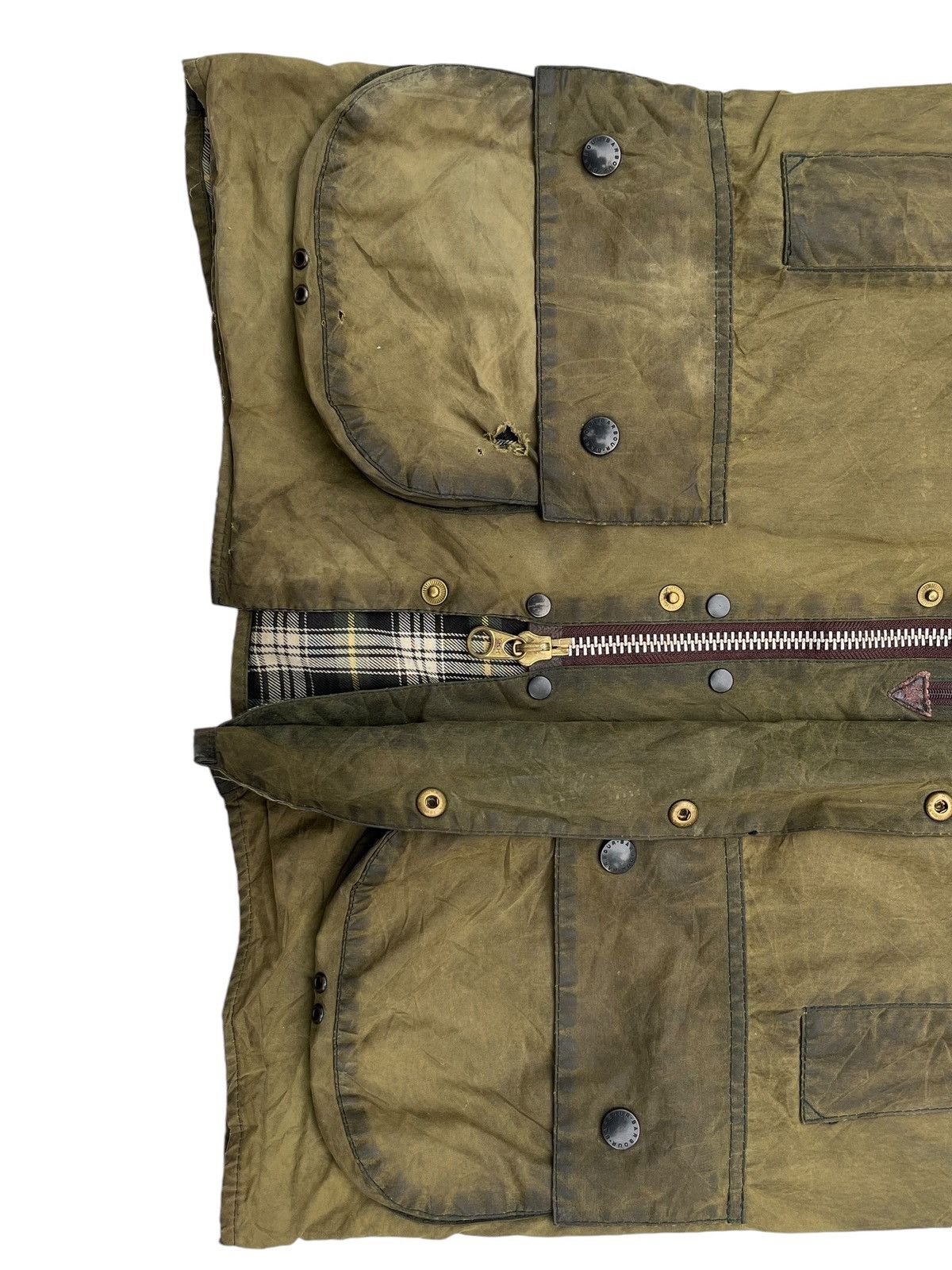 Barbour × Vintage Vtg Barbour Beaufort Jacket Zip Up Size US M / EU 48-50 / 2 - 8 Thumbnail