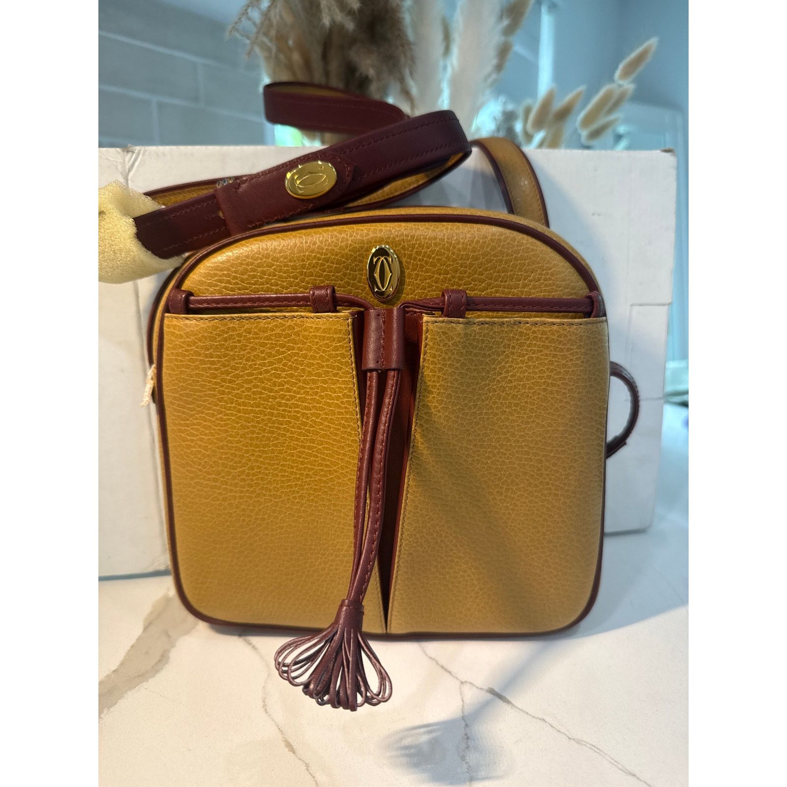 Cartier Cartier Vintage TwoTone Shoulder Bag with Drawstring NWT Box Size ONE SIZE - 1 Thumbnail