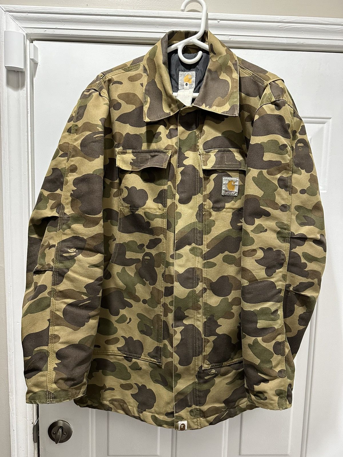 Bape A Bathing Ape x Carhartt 1st Camo Jacket Large | Grailed