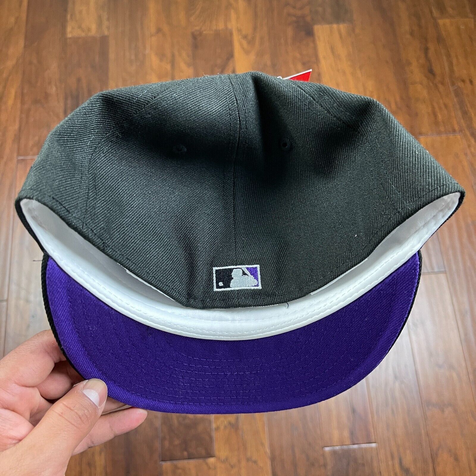 New Era Colorado Rockies Black Purple New Era Fitted Hat Cap 7 1/4 Size ONE SIZE - 4 Thumbnail