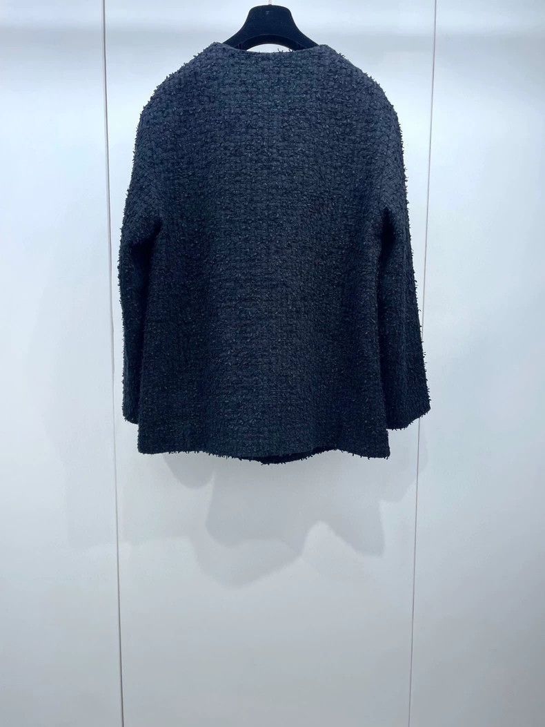 Chanel Classic Round Neck Black Jacket -2505 Size US L / EU 52-54 / 3 - 2 Thumbnail