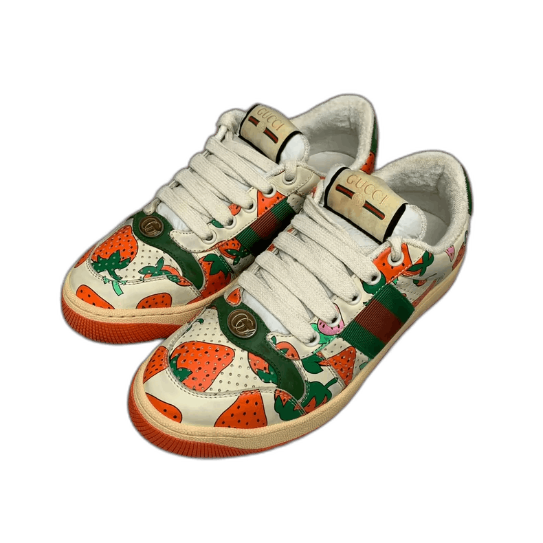 Gucci Gucci Strawberry Print Sneakers Size 36 Size US 6 / IT 36 - 1 Thumbnail