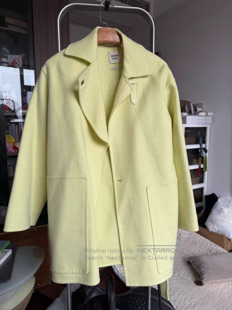 Hermes Short cashmere coat cashmere