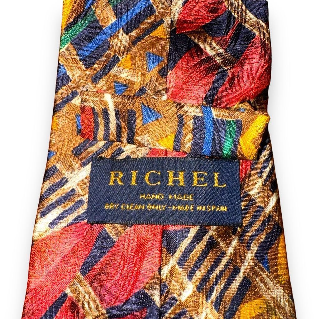 Karl Lagerfeld Richel Abstract Art Handmade in Spain 100% Silk Neck Tie Size ONE SIZE - 3 Thumbnail