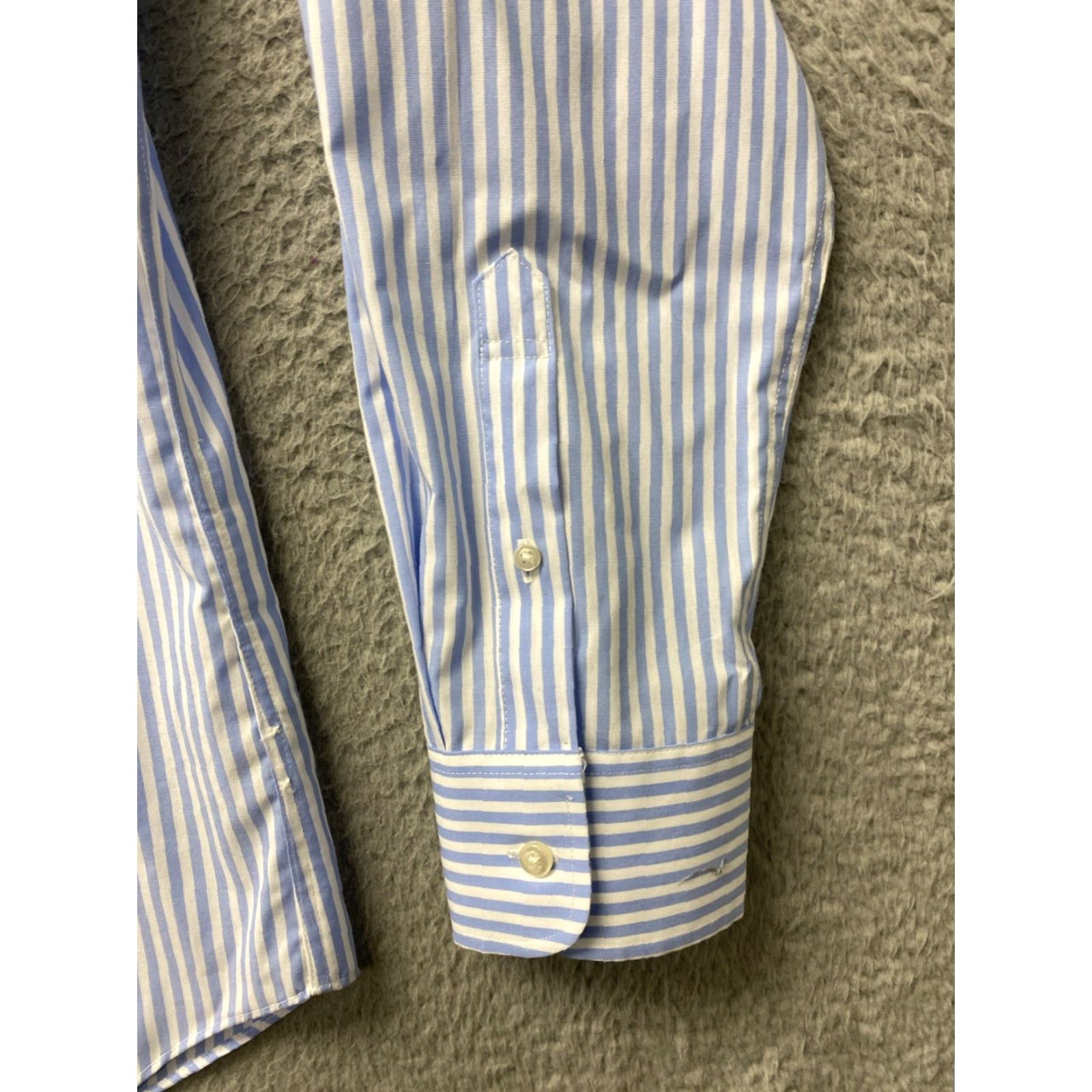 J.Crew VINTAGE J.CREW Men's Button-Up Shirt XL Slim Fit Blue Stripes Long Sleeve Office Casual Size US XL / EU 56 / 4 - 4 Thumbnail