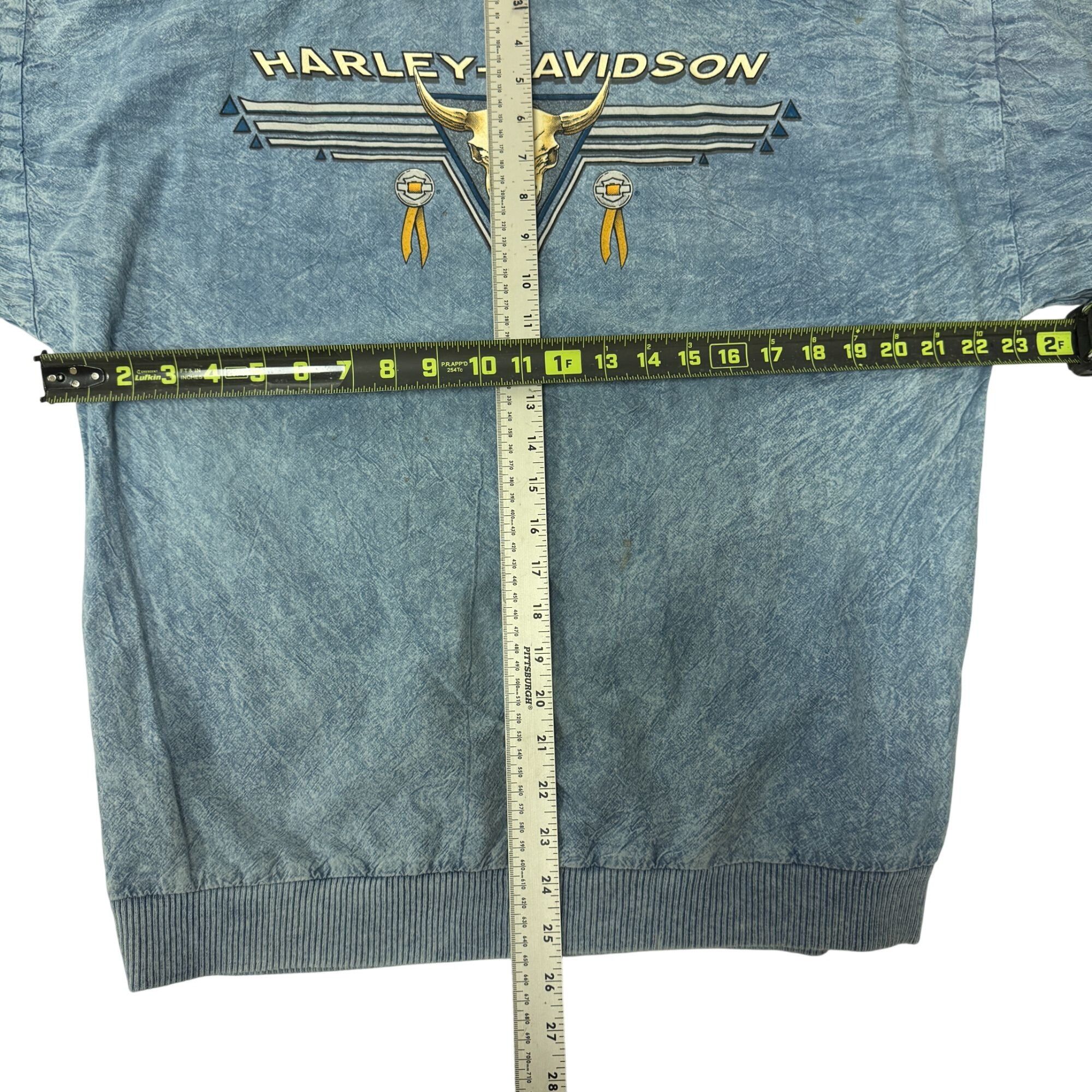 Harley Davidson 90’s H-D Motorcycle RENO Nevada BIKER Stone Wash PULLOVER M Size US M / EU 48-50 / 2 - 8 Thumbnail