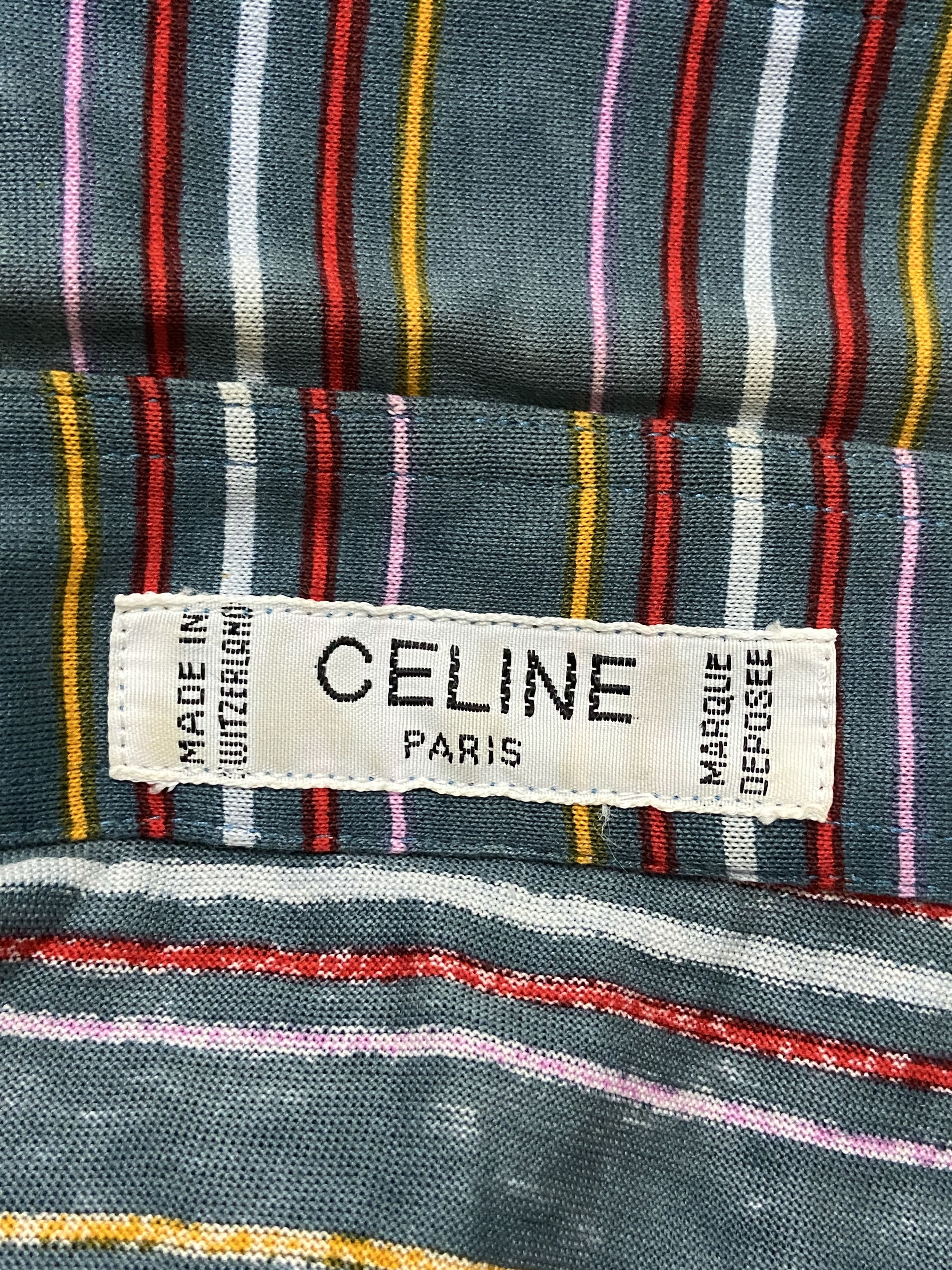 Celine Celine multicolour striping small Arc de Triomphe Polo Size US M / EU 48-50 / 2 - 3 Thumbnail