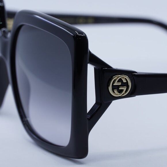 Gucci Gucci GG0876SA 001 Sunglasses Black Square Frame, Grey Size ONE SIZE - 7 Thumbnail