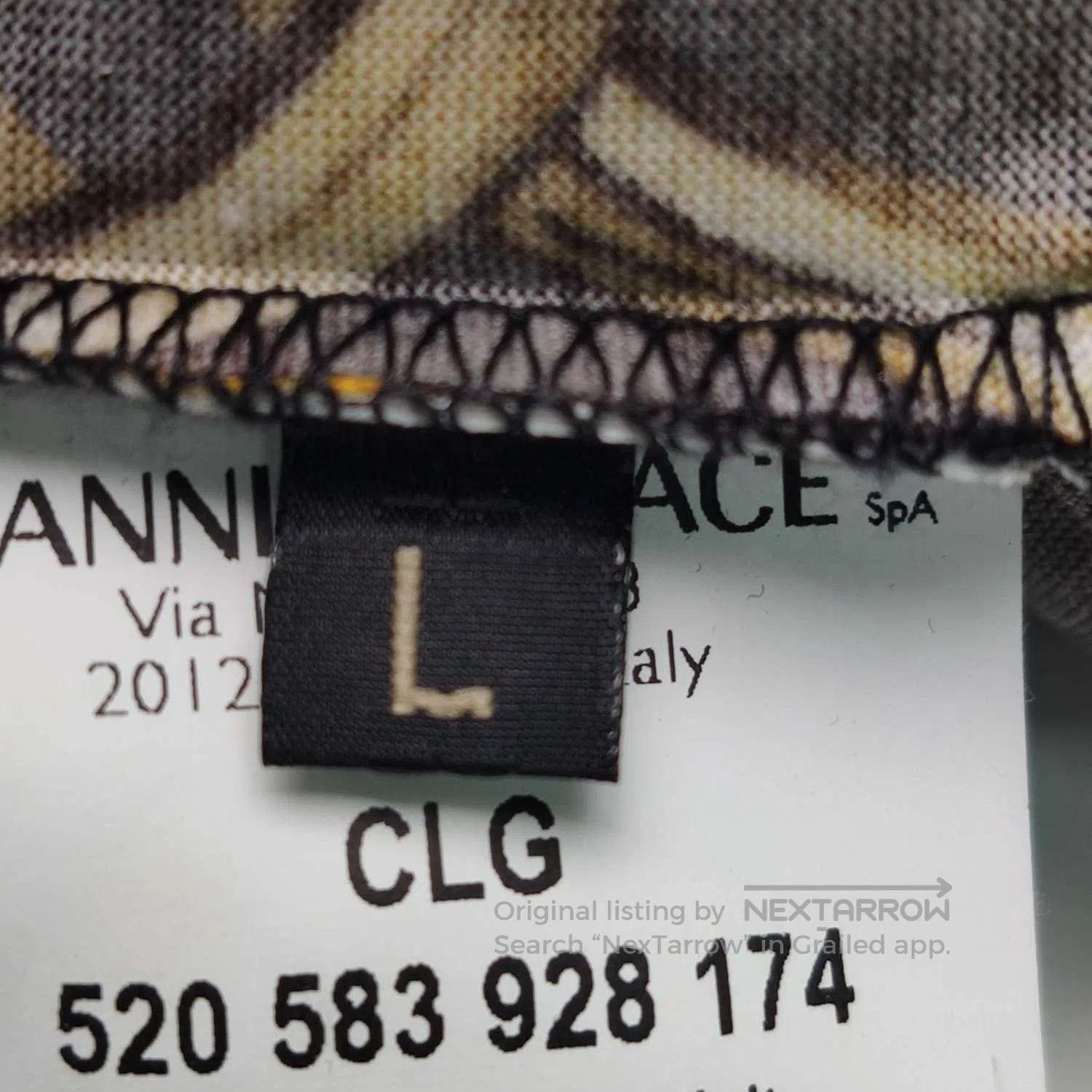 Versace Versace L Cotton Colorblock Crew Neck T-Shirt. Size US L / EU 52-54 / 3 - 6 Thumbnail
