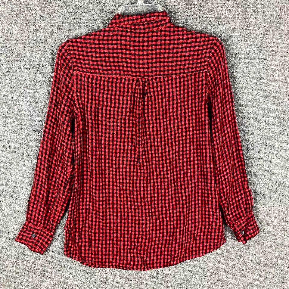 Old Navy Old Navy Button Up Top Women's Long Sleeve Red Black M Size M / US 6-8 / IT 42-44 - 7 Thumbnail
