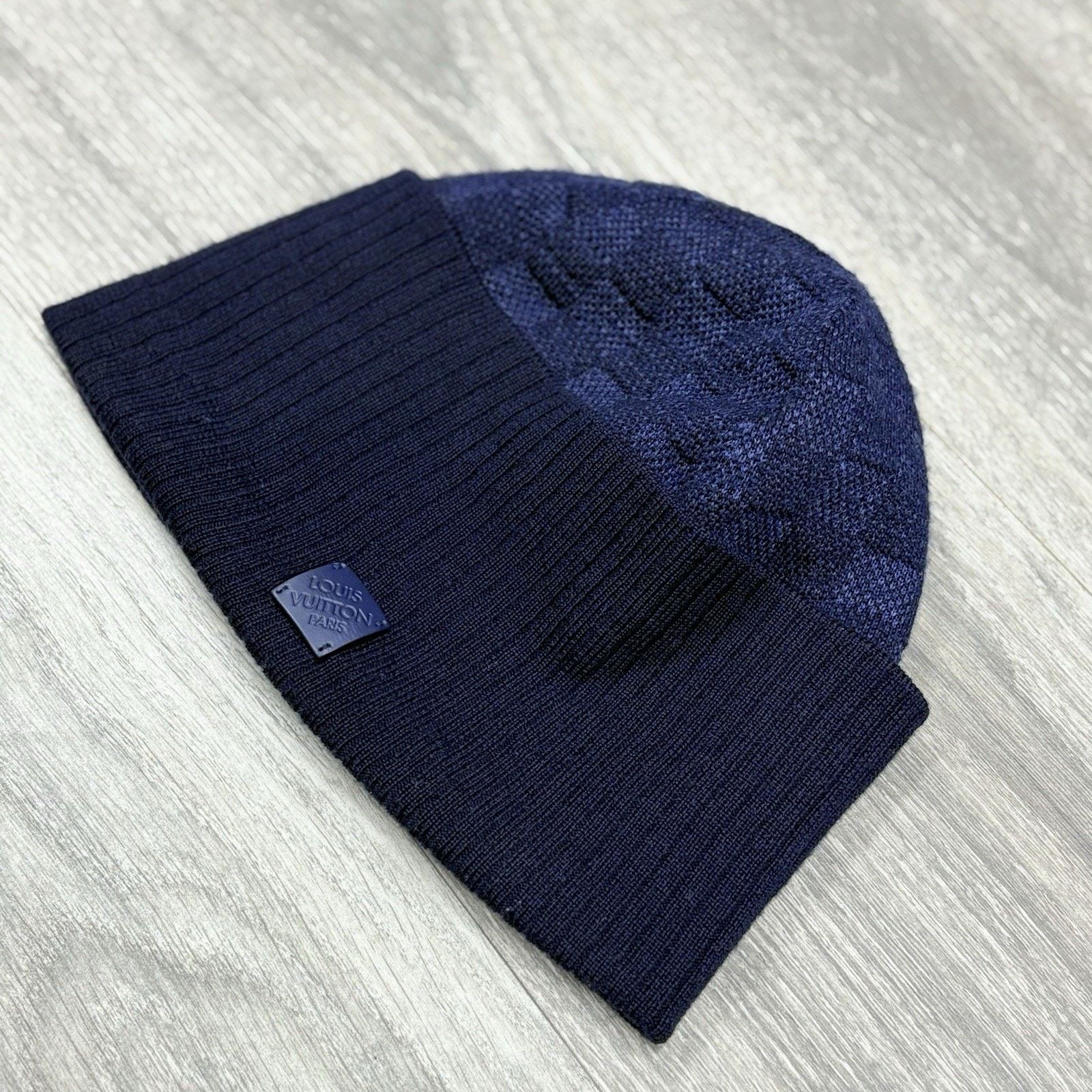 Louis Vuitton Louis Vuitton Wool Petit Damier Beanie ' Navy ' | GOOD COND! Size ONE SIZE - 3 Thumbnail