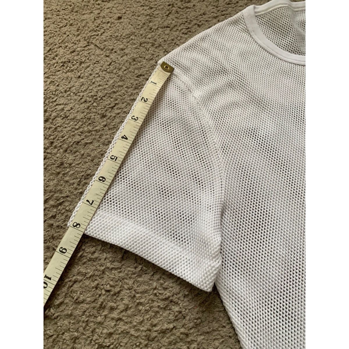 Helmut Lang HELMUT LANG WHITE LOGO MESH TOP Size US M / EU 48-50 / 2 - 21 Thumbnail