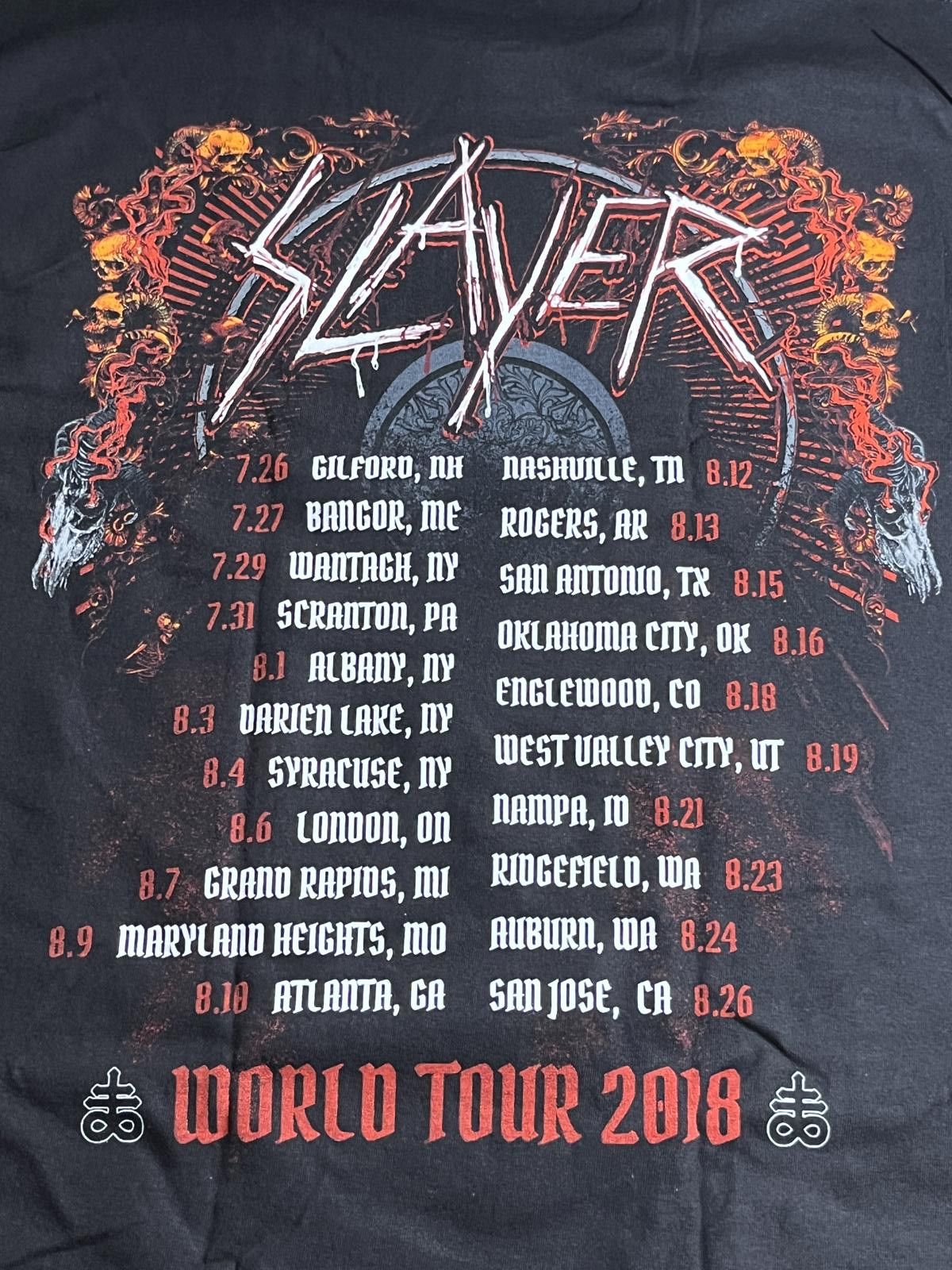 Designer Slayer T-shirt - Slayer Baphomet 2018 World Tour Tee M Size US M / EU 48-50 / 2 - 5 Thumbnail