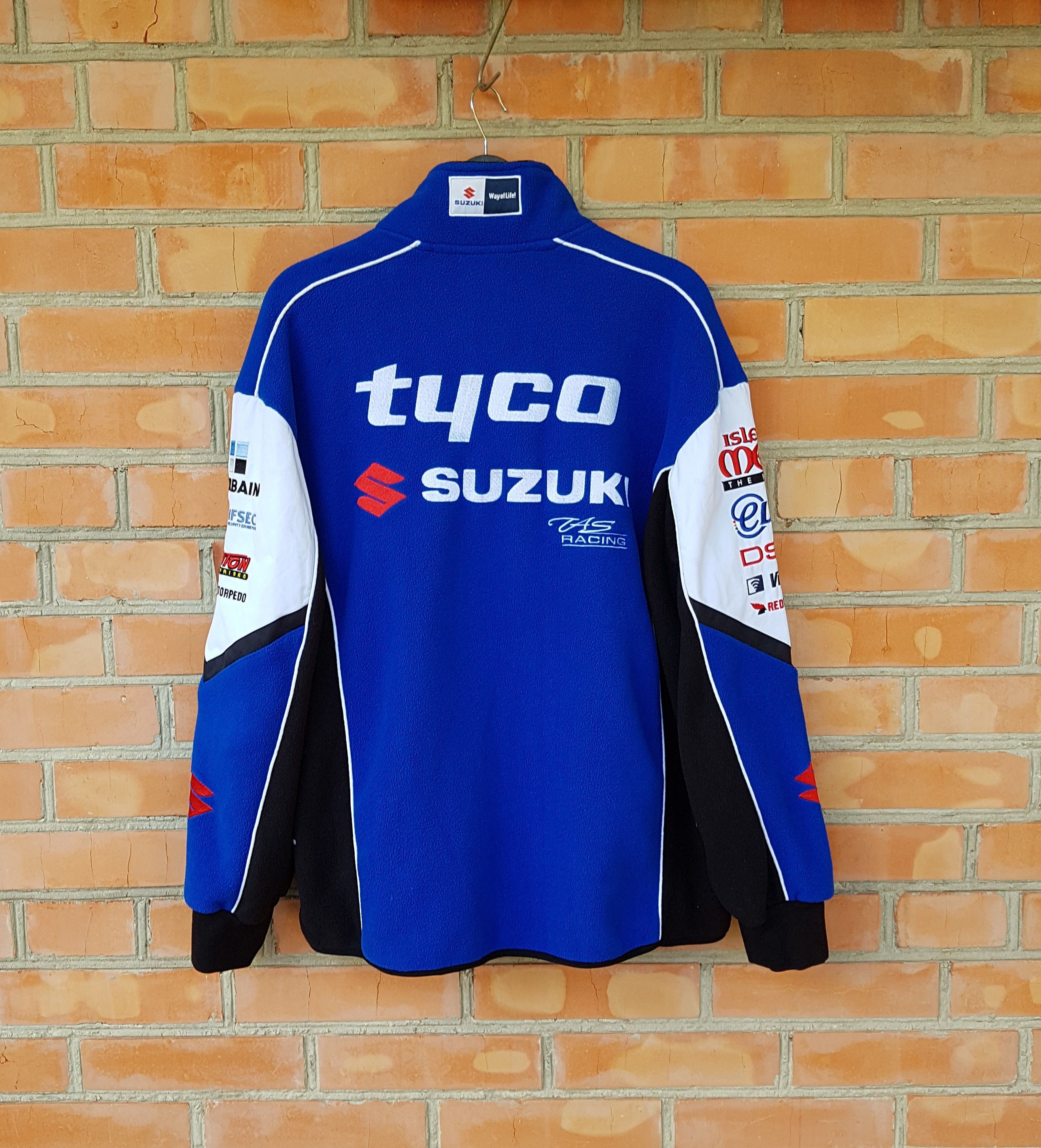 Vintage SUZUKI TYCO TEAM VINTAGE MOTO RACING FLEECE JACKET sz L Size US L / EU 52-54 / 3 - 2 Thumbnail