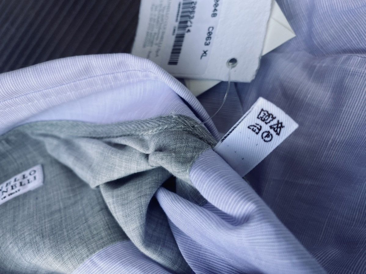 Brunello Cucinelli Brunello Cucinelli 🇮🇹 Light Blue Linen/Cotton shirt XL NWT Size US XL / EU 56 / 4 - 8 Thumbnail