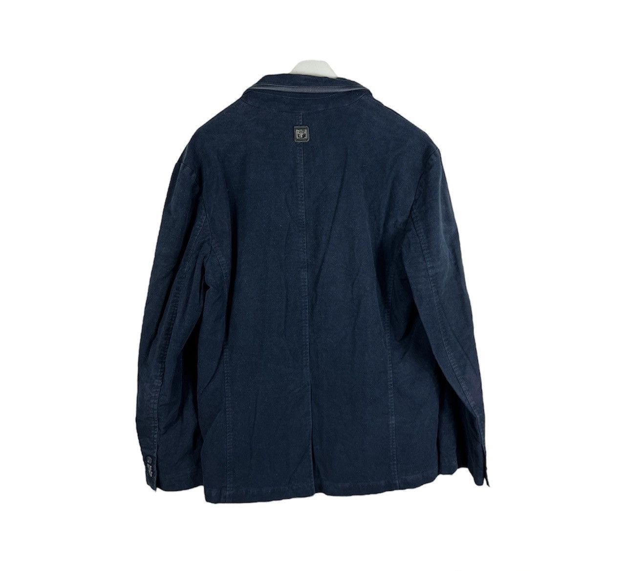 Versace Versace collection classic navy blazer jacket leather luxury Size US L / EU 52-54 / 3 - 3 Thumbnail