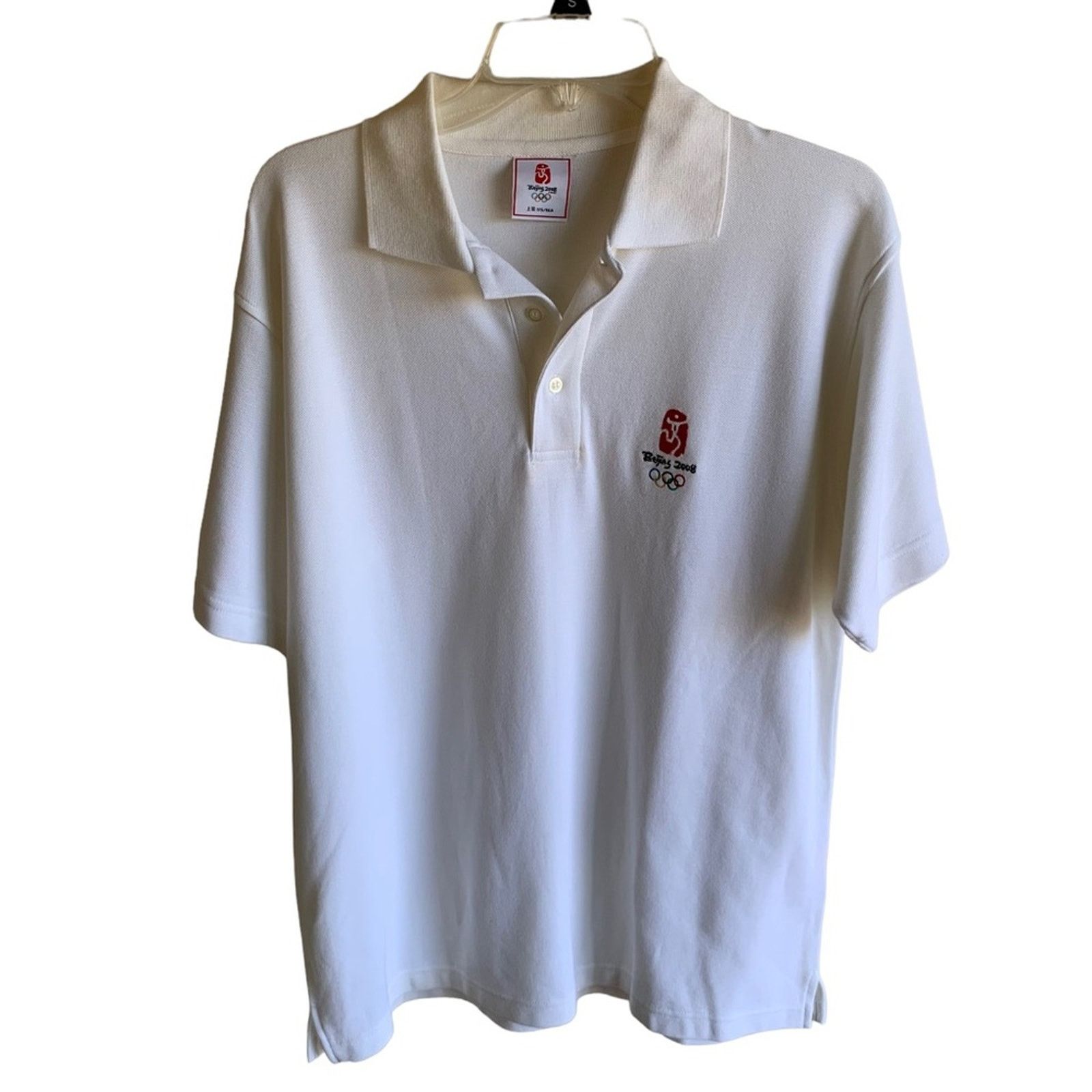 USA Olympics Olympics 2008 Beijing White Polo Shirt Size L Size US L / EU 52-54 / 3 - 1 Thumbnail
