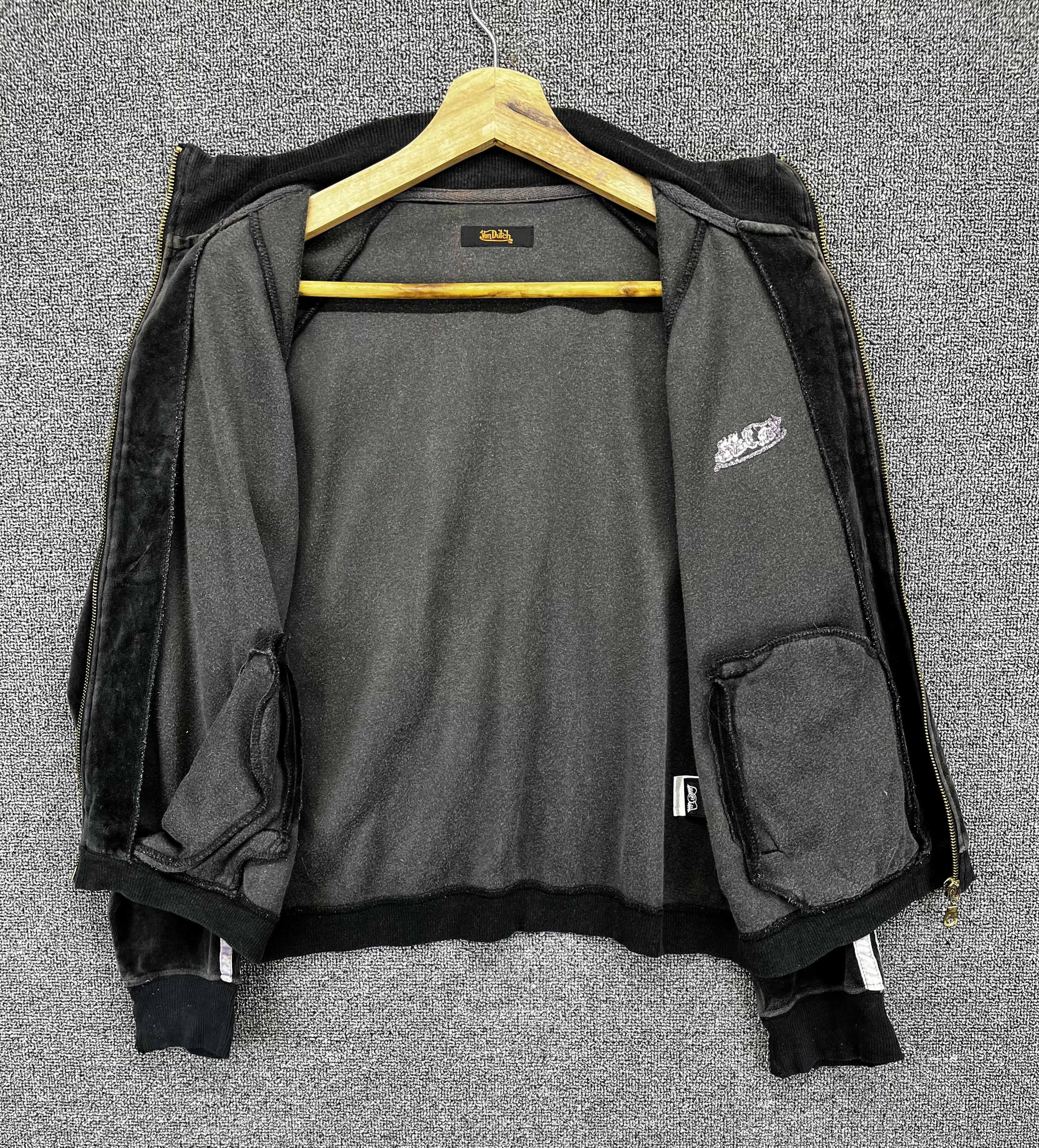 Vintage Von Dutch Rare Velvet Zip Up Jacket