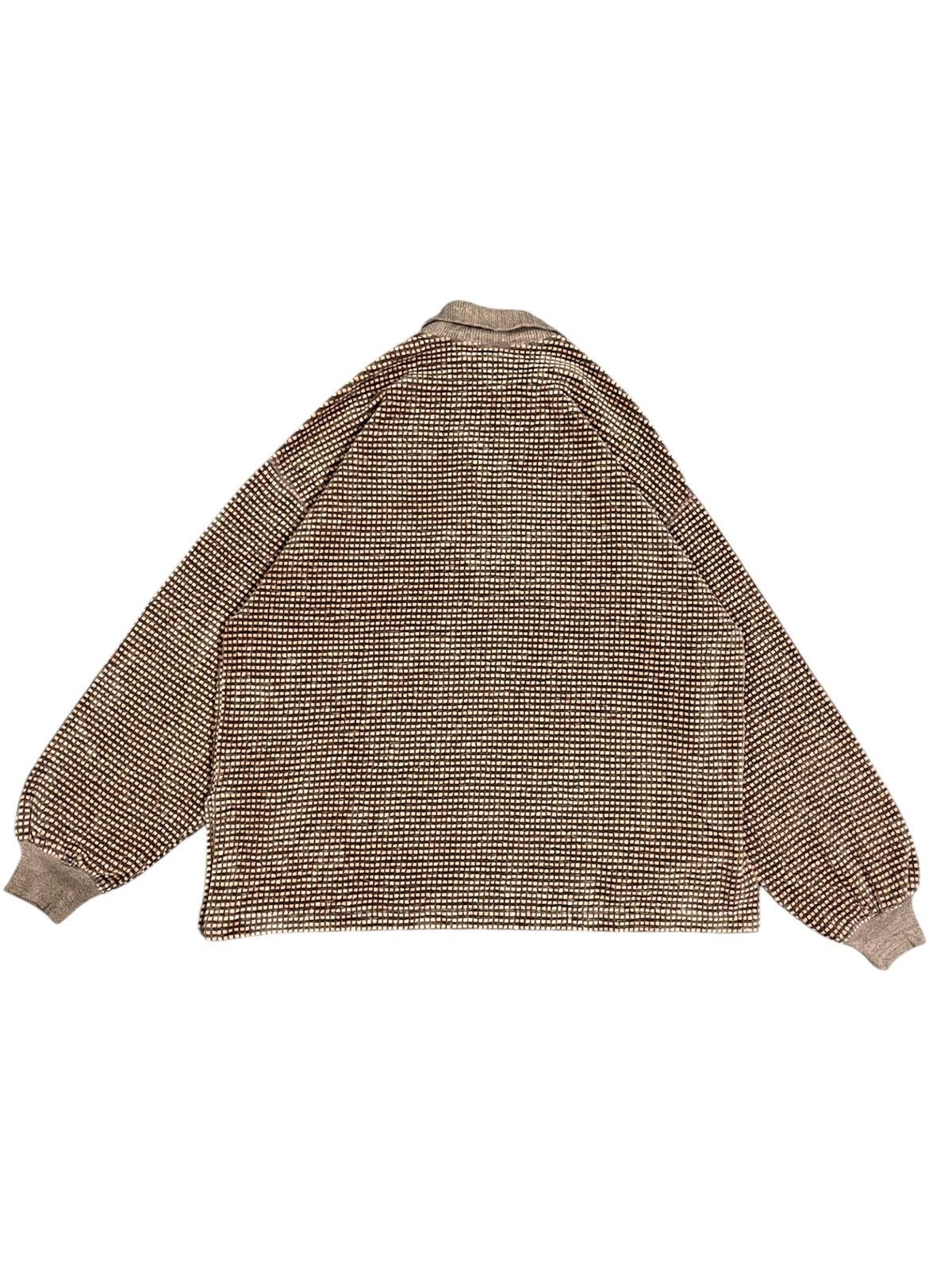 Celine Vintage 80s Celine Halfzip Brown Velvet Sweater Size US L / EU 52-54 / 3 - 2 Thumbnail