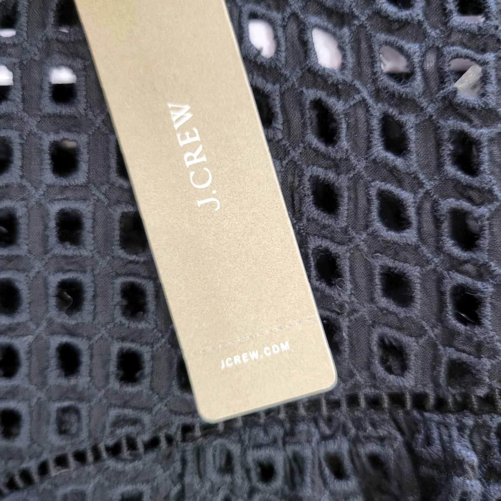 J.Crew Point Sur by J.Crew Black Eyelet Peplum Blouse Shirt Black Relaxed Sz 4T NWT Size S / US 4 / IT 40 - 7 Thumbnail