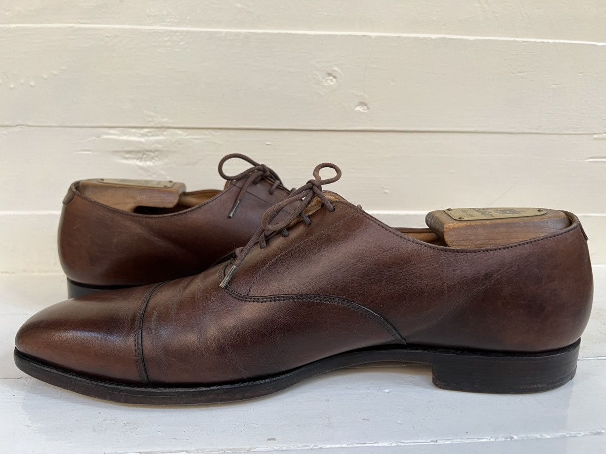 Crockett & Jones Crockett & Jones Hallam Brown Leather Cap-toe Balmoral Shoes Size US 9.5 / EU 42-43 - 6 Thumbnail