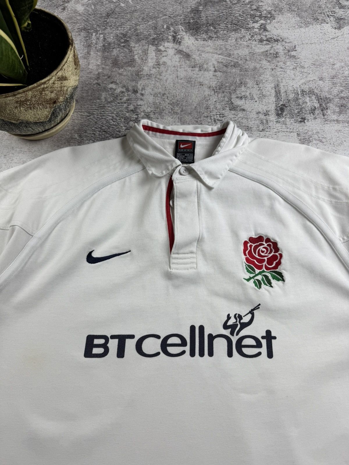 Nike Nike Home Team National 1999/2000 England Polo Jersey T Shirt Size US L / EU 52-54 / 3 - 6 Thumbnail