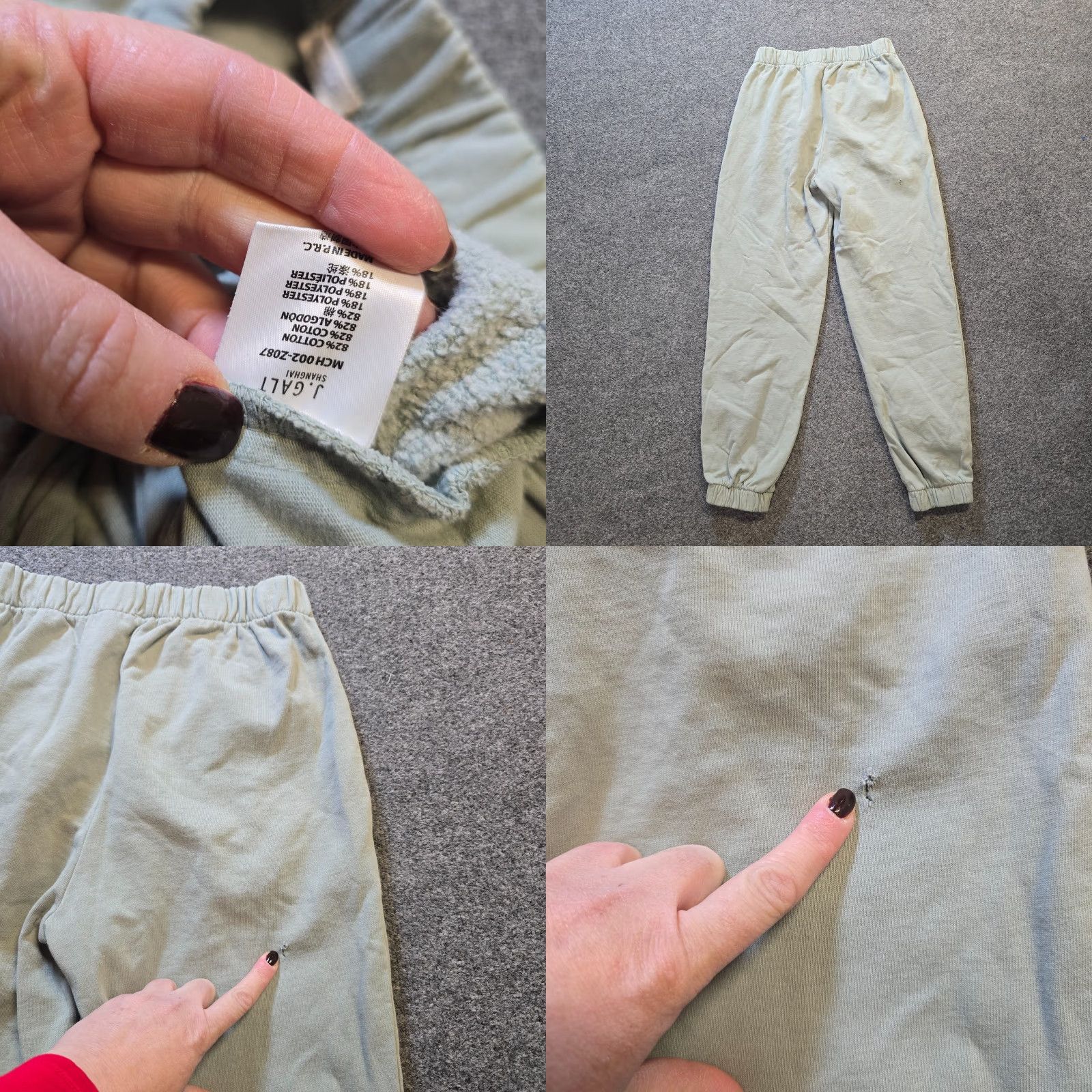 Vintage John Galt Sweatpants Womens One Size Green Joggers Pull On Lounge Comfort Casual Pockets Logo Size 42" / US 20 - 8 Thumbnail