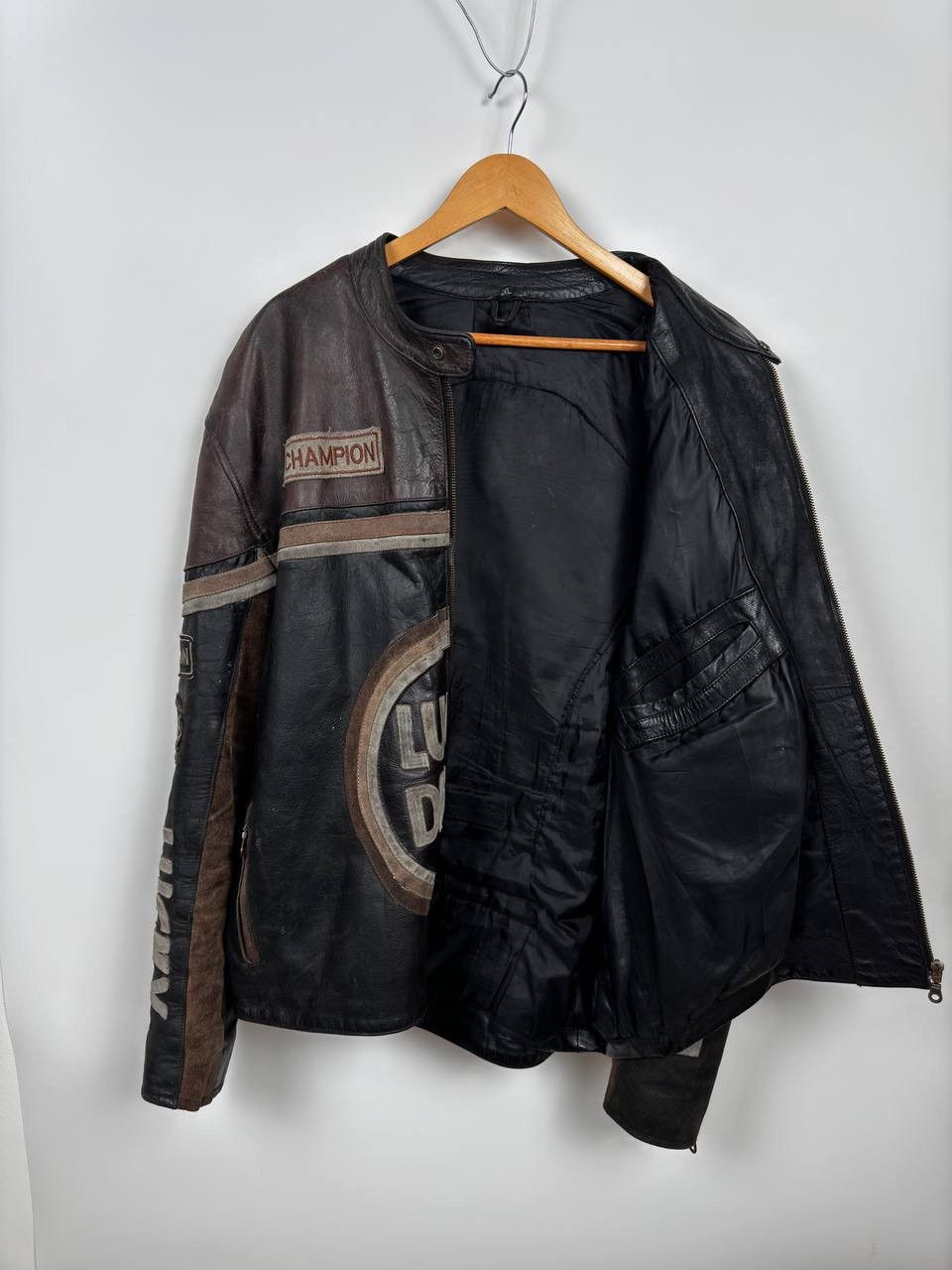 Vintage Vintage Lucky Drive Racing Leather Jacket Size US XXL / EU 58 / 5 - 3 Thumbnail