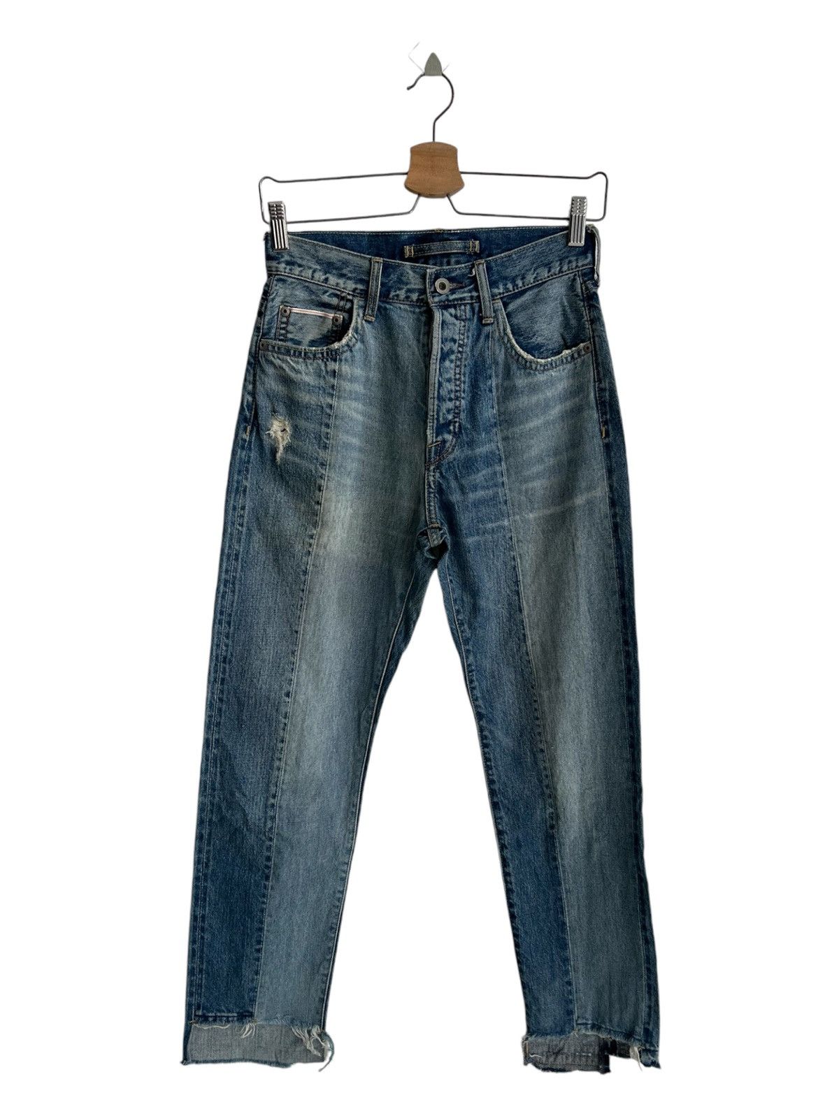KMRii Beautiful Boro Patchwork Y2K GOA Nimes Selvaged Jeans Denim Size US 27 - 3 Thumbnail