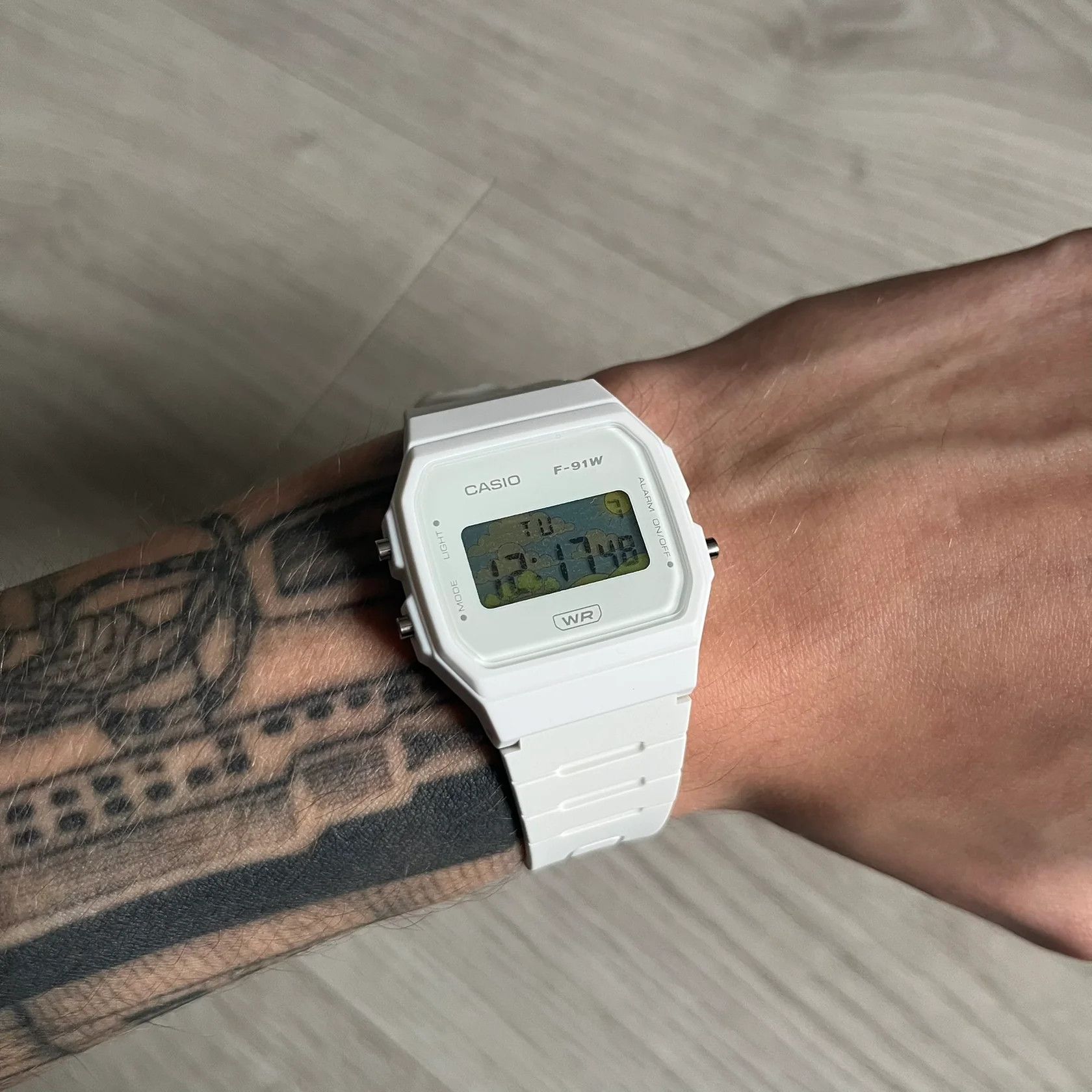 Casio Casio F-91W "Sunny Day" White Digital Watch Size ONE SIZE - 4 Thumbnail