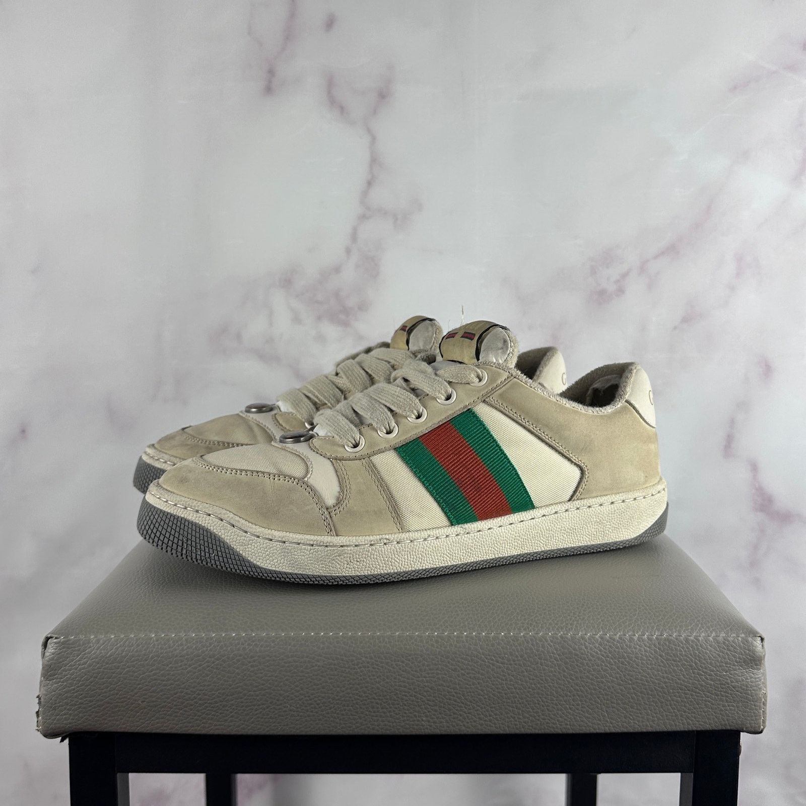 Gucci GG Screener Low Cream Size US 6 / IT 36 - 1 Thumbnail