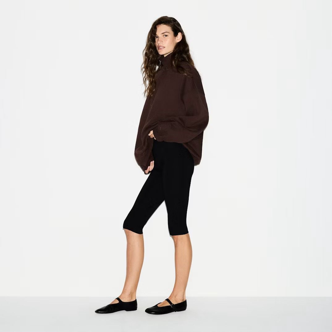 SKIMS SKIMS Oversize Fleece Half Zip Pullover in Espresso small Size S / US 4 / IT 40 - 3 Thumbnail