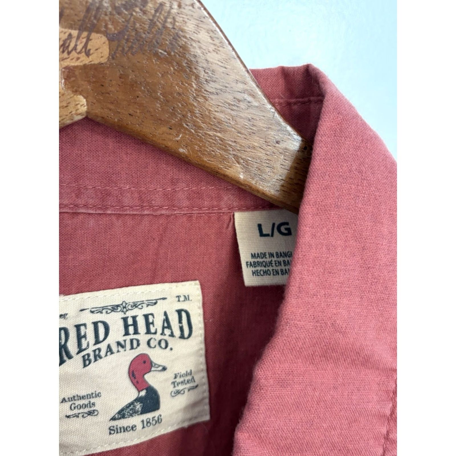 Vintage VINTAGE: No RedHead Shirt Mens Red Short Sleeve Button-Down Collared Pocketed 47in Chest All Seasons Outdoor Fish Pattern Casual Workwear Travel Size US 33 - 6 Thumbnail
