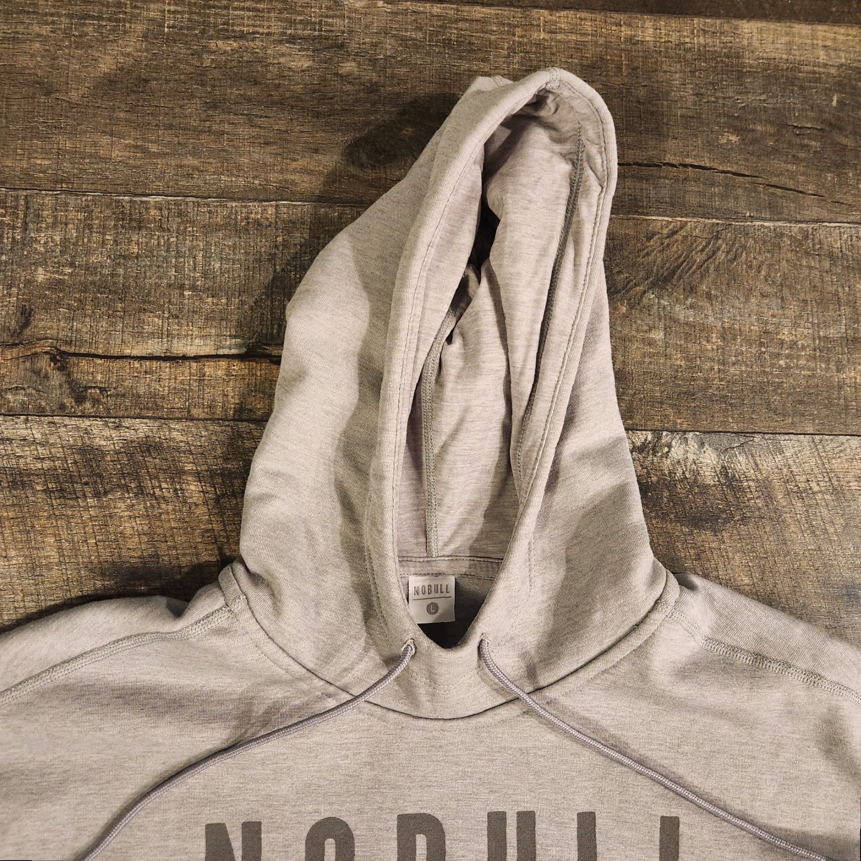 Vintage NOBULL Hoodie Women's Large Gray Athletic Gym Performance Pullover Hooded Size L / US 10 / IT 46 - 4 Thumbnail