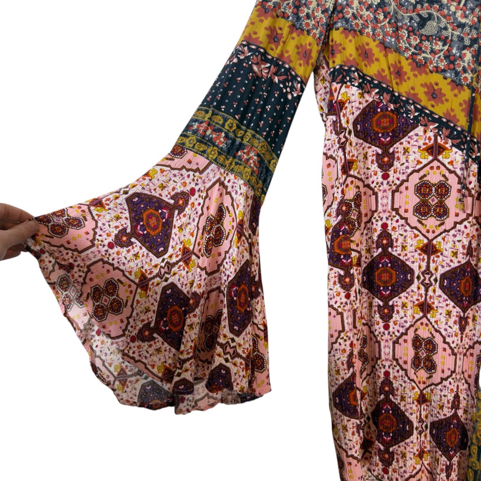 Other umgee Daydream Believer Bell Sleeve Boho Mini Dress Size L / US 10 / IT 46 - 5 Thumbnail