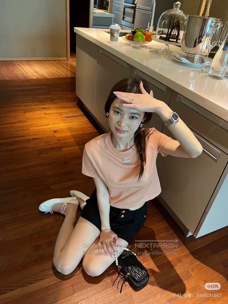Miu Miu Miu Miu Size XS Orange and pink letter T-shirt Size XS / US 0-2 / IT 36-38 - 7 Thumbnail