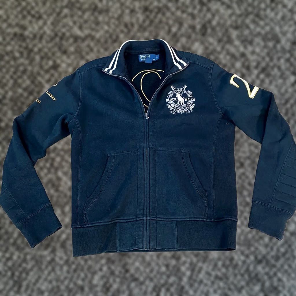 Polo Ralph Lauren Polo Ralph Lauren Black Watch Track Jacket Mens Small Full Zip Cotton Jersey Size US S / EU 44-46 / 1 - 1 Thumbnail