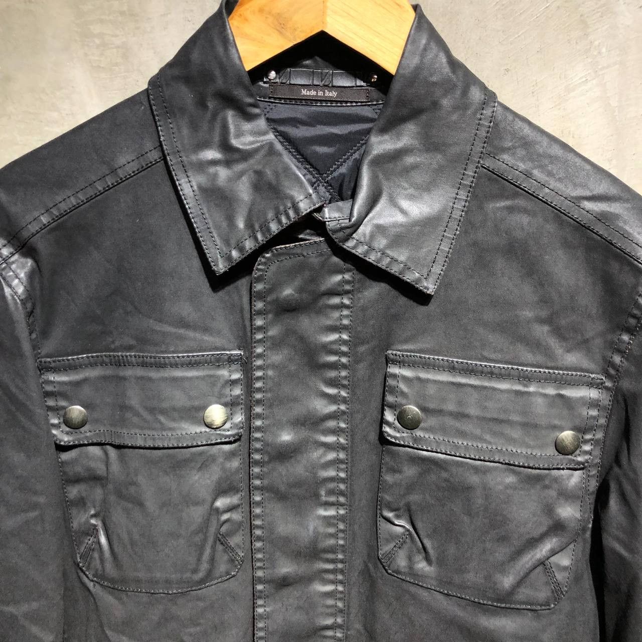 Z Zegna Zegna Waxed motorcycle leather jacket Size US M / EU 48-50 / 2 - 6 Thumbnail