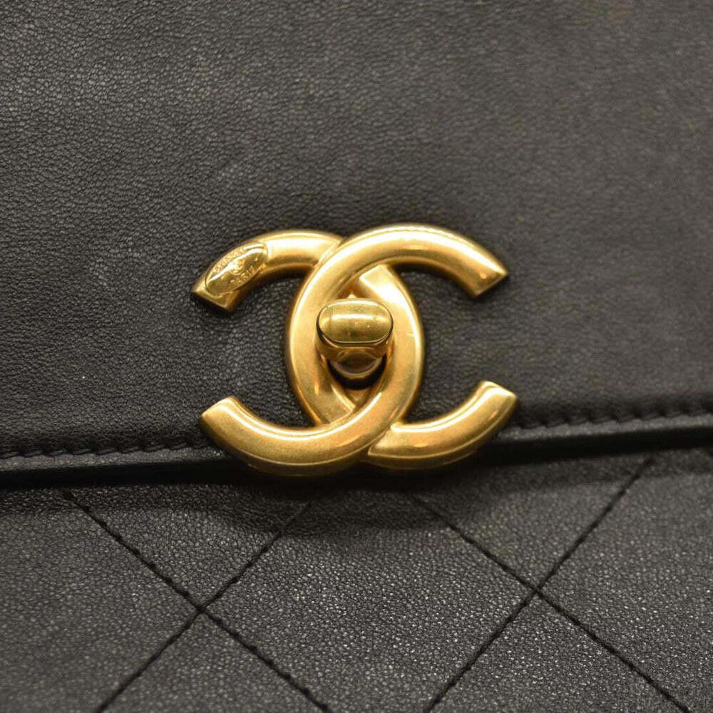 Chanel CHANEL Lambskin Stitched Coco Luxe Medium Flap Black Size ONE SIZE - 11 Thumbnail