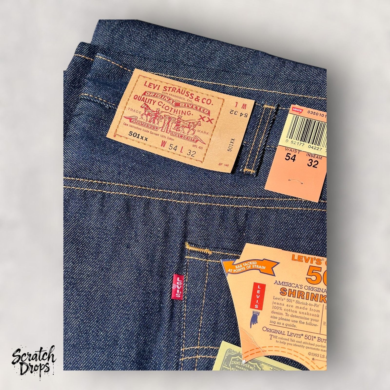 Levi's Vintage Levi’s 501xx Shrink-to-Fit Jeans USA W58 L34 501 NWT Size US 42 / EU 58 - 5 Thumbnail