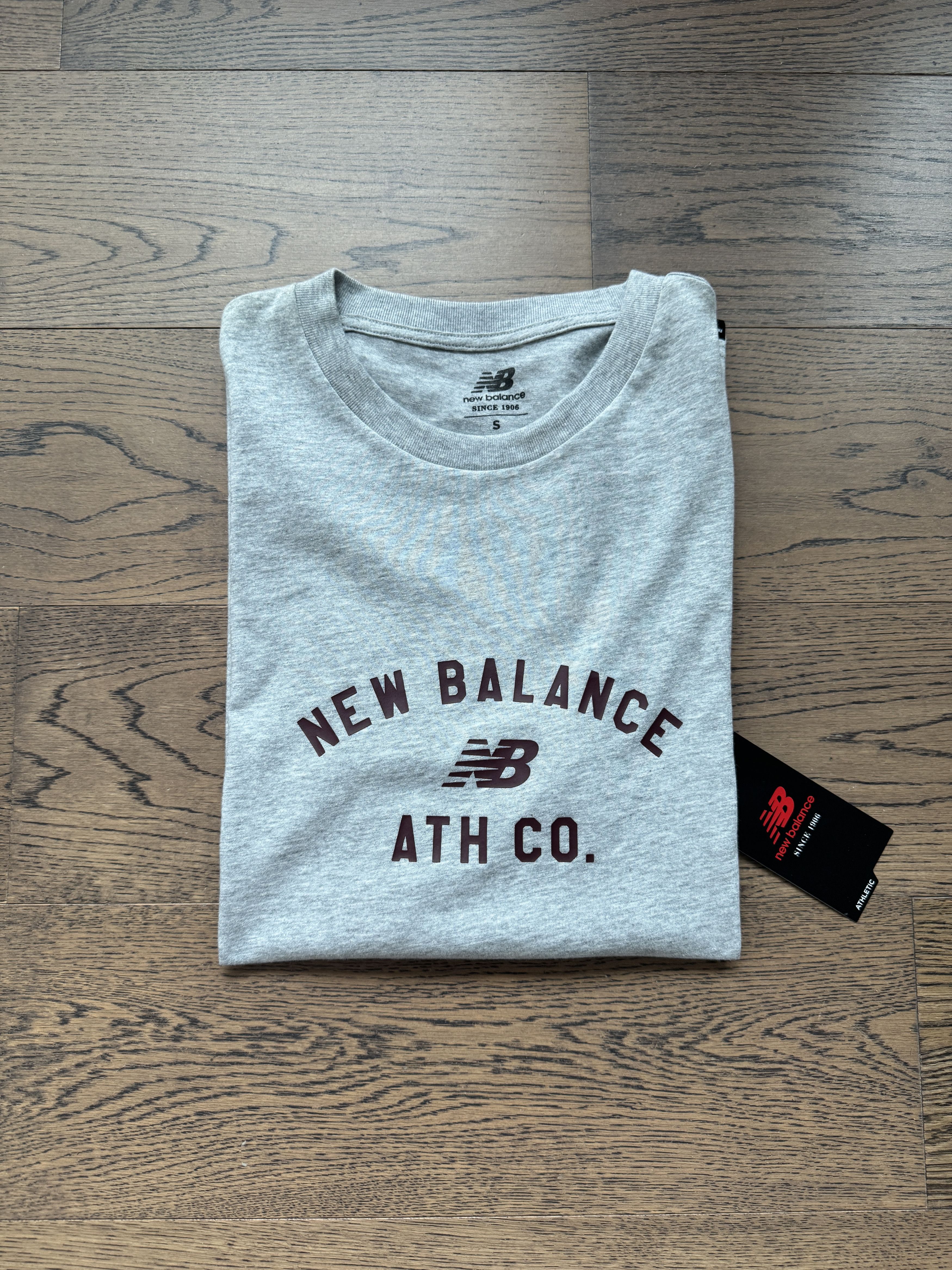 New Balance New Balance USA Athletic Co. Mens Melange Grey Sport T Shirt Size US S / EU 44-46 / 1 - 2 Thumbnail