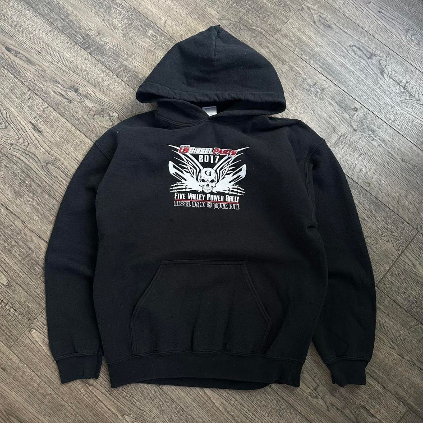 Vintage Epic Y2K Grunge Skull Emo Biker BMX Hoodie Sweatshirt Size US M / EU 48-50 / 2 - 2 Thumbnail