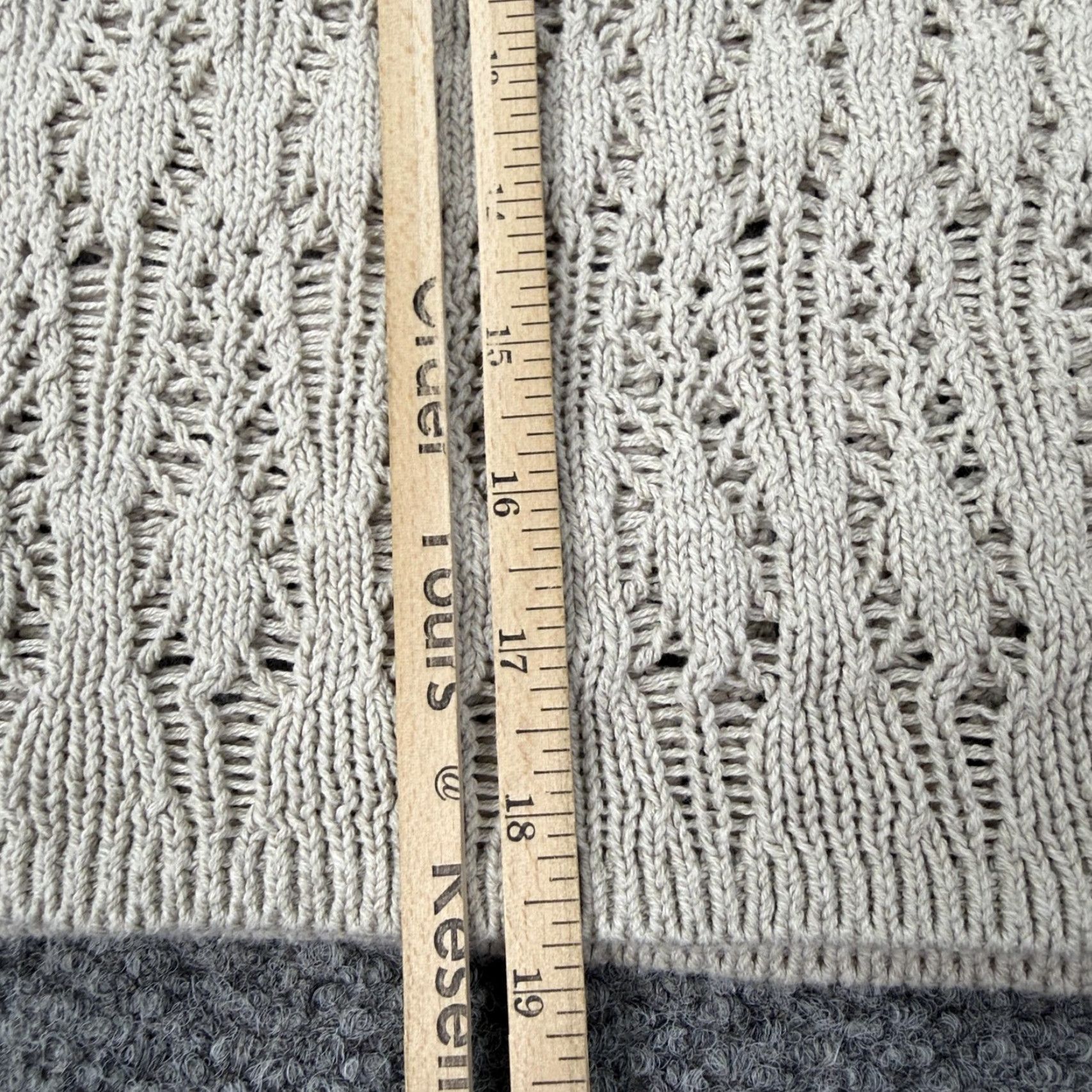 Ann Taylor Ann Taylor Sweater Womens Medium Beige Linen Cotton Open Knit Pullover Crew Neck Long Sleeve All Seasons Lightweight Made USA Size M / US 6-8 / IT 42-44 - 7 Thumbnail