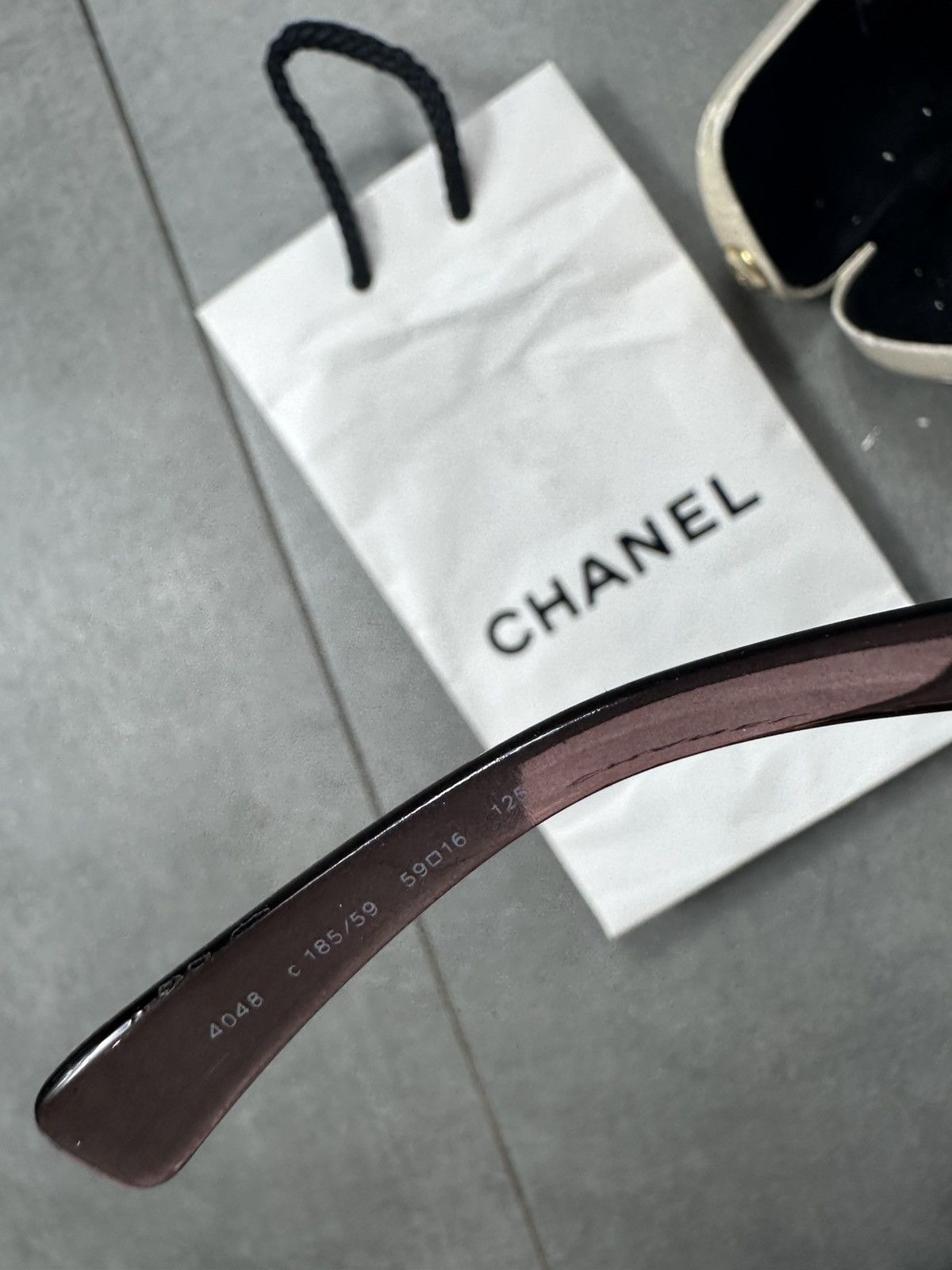 Chanel CHANEL Sunglasses Rimless Rhinestone Shields CC Logo 4048 Size ONE SIZE - 15 Thumbnail