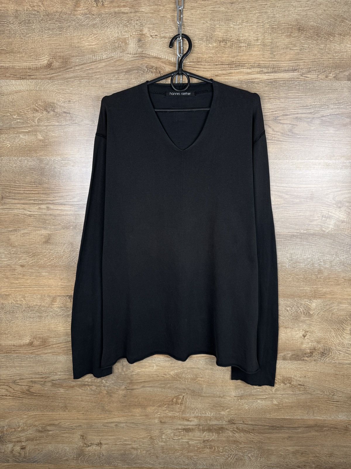 Japanese Brand × hannes roether Mens Vintage hannes roether avant garde longsleeve T-shirt Size US XL / EU 56 / 4 - 1 Thumbnail