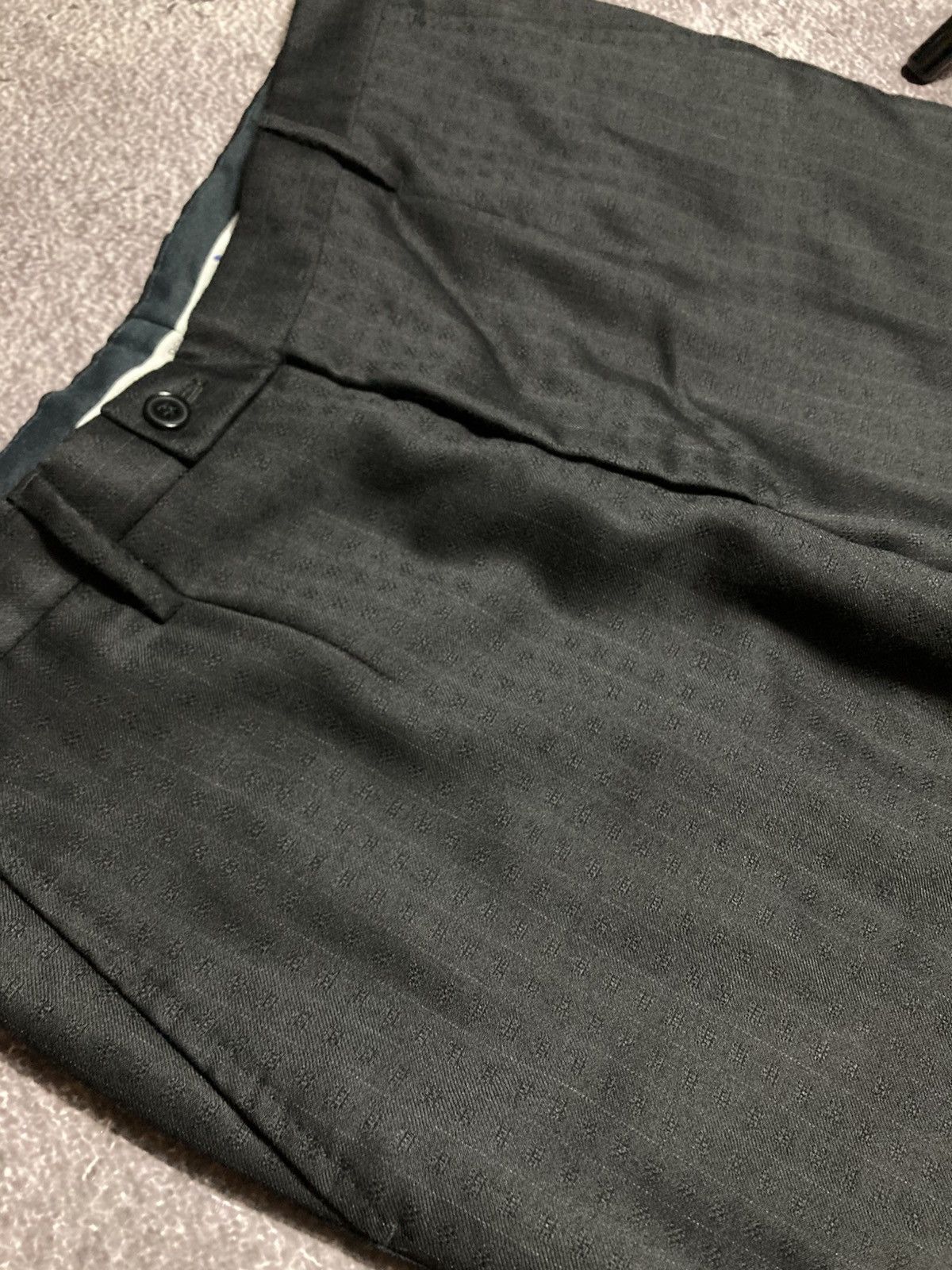 Dolce & Gabbana Dolce & Gabbana Vintage Pants Black Wool Jacquard Diamond Size US 32 / EU 48 - 4 Thumbnail